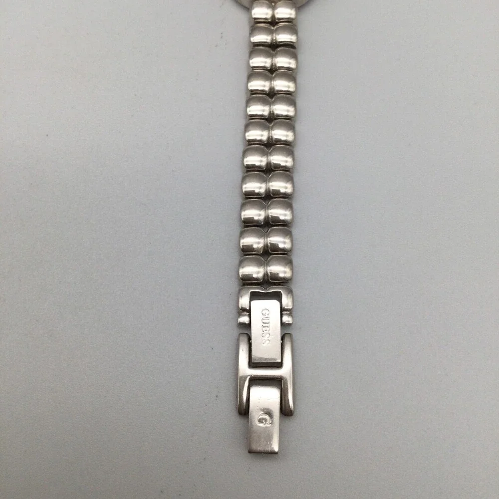 Vtg Guess Watch Women 20mm Silver Rose Gold Two Tone New Battery 6.75" - Picture 10 of 15